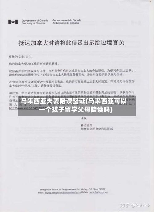 马来西亚夫妻陪读签证(马来西亚可以一个孩子留学父母陪读吗)-第3张图片