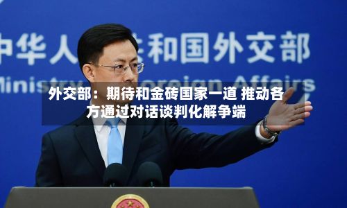 外交部：期待和金砖国家一道 推动各方通过对话谈判化解争端