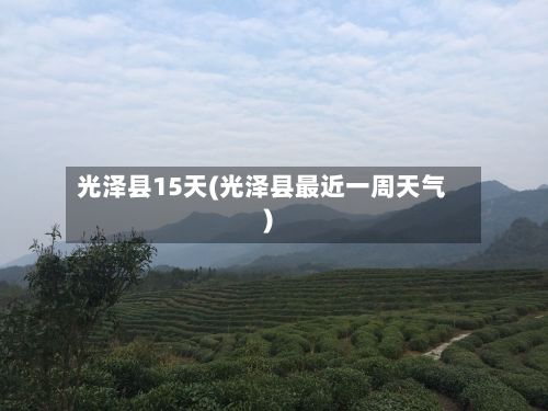 光泽县15天(光泽县最近一周天气)-第2张图片