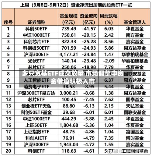 多只宽基ETF成交放量 市场调整中资金借道积极入市-第1张图片