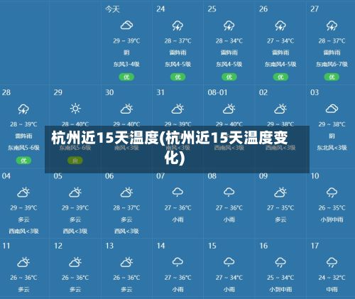 杭州近15天温度(杭州近15天温度变化)