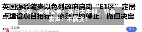 今夜，突发公告！两只大牛股，紧急发声：不属实！-第2张图片