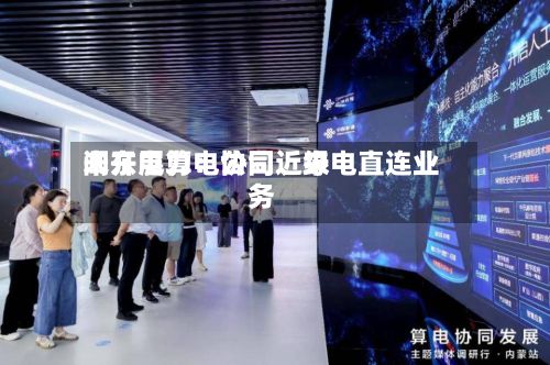 闽东电力:公司近来
未开展算电协同、绿电直连业务