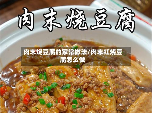 肉末烧豆腐的家常做法/肉末红烧豆腐怎么做