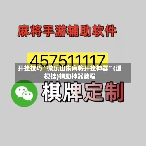 开挂技巧“微乐山东麻将开挂神器	”(透视挂)辅助神器教程-第2张图片
