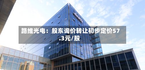路维光电:股东询价转让初步定价57.3元/股