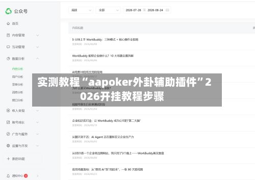 实测教程“aapoker外卦辅助插件”2026开挂教程步骤-第3张图片
