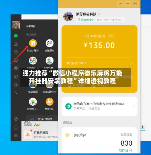 强力推荐“微信小程序微乐麻将万能开挂器安装教程”详细透视教程-第3张图片