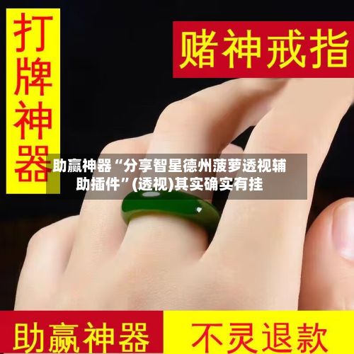 助赢神器“分享智星德州菠萝透视辅助插件”(透视)其实确实有挂