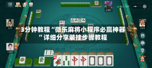 3分钟教程“微乐麻将小程序必赢神器”详细分享装挂步骤教程