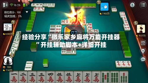 经验分享“微乐家乡麻将万能开挂器”开挂辅助脚本+详细开挂-第3张图片