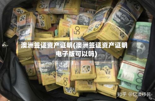 澳洲签证资产证明(澳洲签证资产证明电子版可以吗)