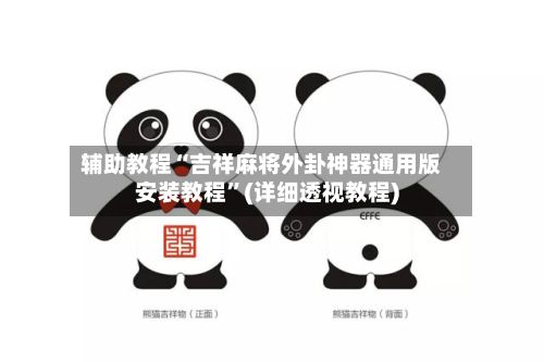 辅助教程“吉祥麻将外卦神器通用版安装教程	”(详细透视教程)-第2张图片