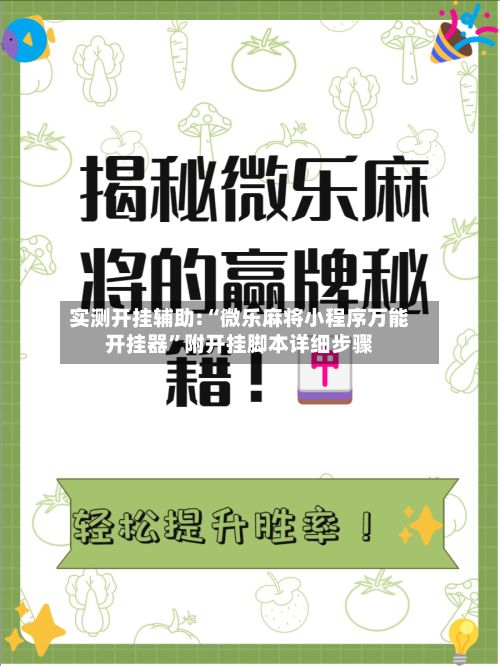 实测开挂辅助:“微乐麻将小程序万能开挂器”附开挂脚本详细步骤-第3张图片