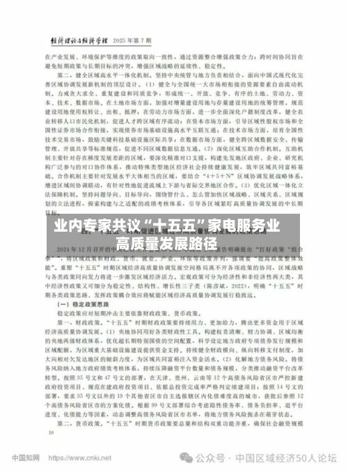 业内专家共议“十五五”家电服务业高质量发展路径-第3张图片