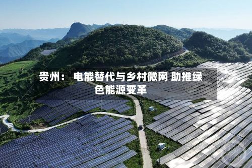 贵州: 电能替代与乡村微网 助推绿色能源变革-第3张图片