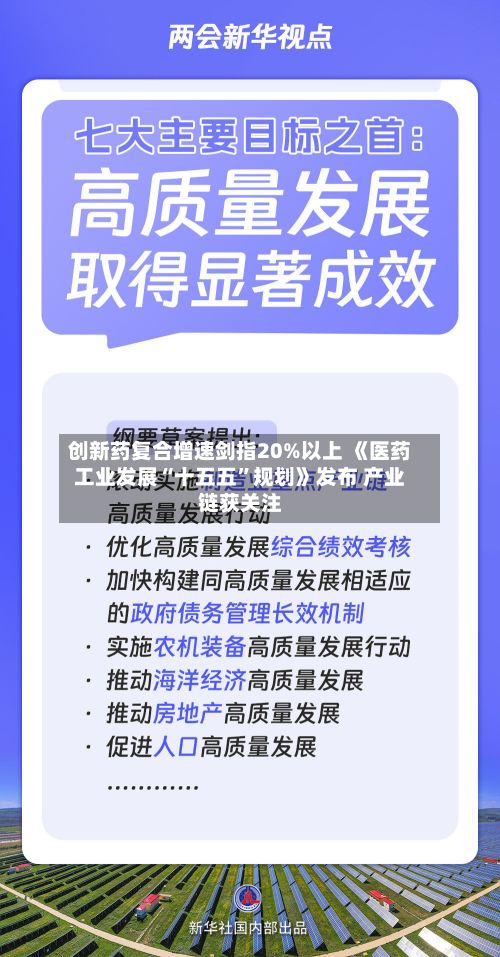 创新药复合增速剑指20%以上 《医药工业发展“十五五”规划》发布 产业链获关注