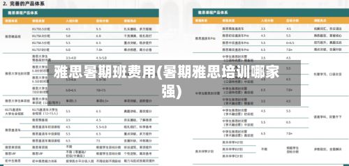 雅思暑期班费用(暑期雅思培训哪家强)-第2张图片