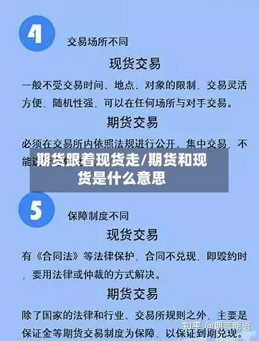 期货跟着现货走/期货和现货是什么意思