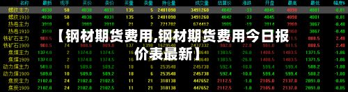 【钢材期货费用,钢材期货费用今日报价表最新】