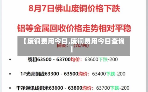 【废铜费用今日,废铜费用今日查询】