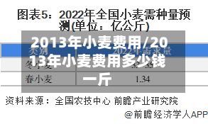 2013年小麦费用/2013年小麦费用多少钱一斤