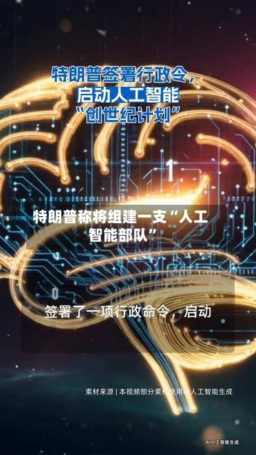 特朗普称将组建一支“人工智能部队	”-第2张图片