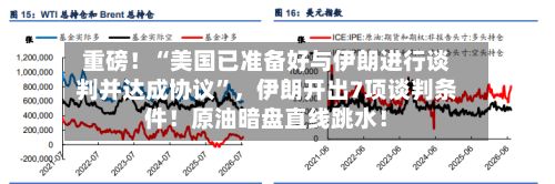 重磅！“美国已准备好与伊朗进行谈判并达成协议”，伊朗开出7项谈判条件！原油暗盘直线跳水！-第2张图片