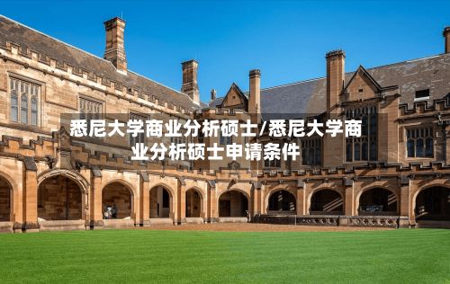 悉尼大学商业分析硕士/悉尼大学商业分析硕士申请条件