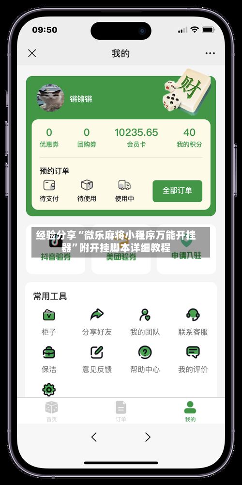 经验分享“微乐麻将小程序万能开挂器”附开挂脚本详细教程-第2张图片