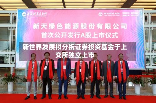 新世界发展拟分拆证券投资基金于上交所独立上市-第3张图片