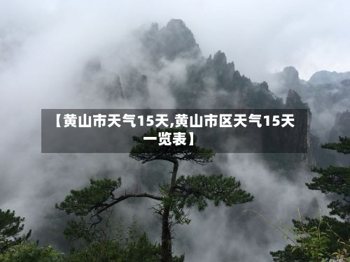 【黄山市天气15天,黄山市区天气15天一览表】
