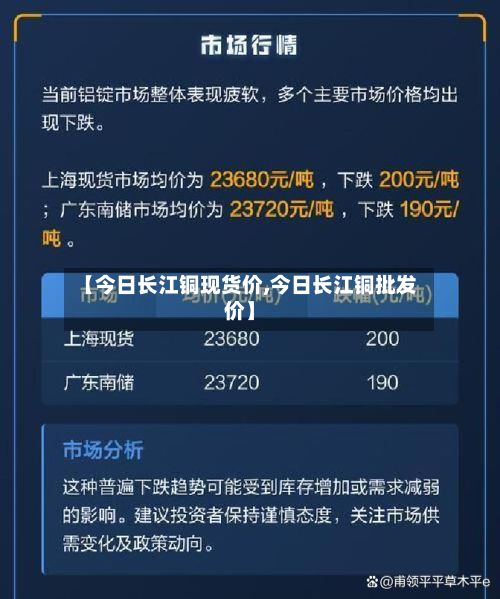 【今日长江铜现货价,今日长江铜批发价】-第2张图片