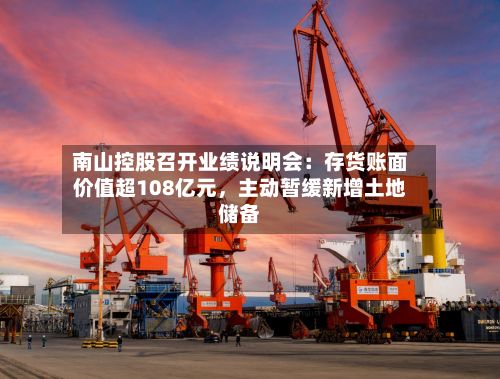 南山控股召开业绩说明会：存货账面价值超108亿元	，主动暂缓新增土地储备-第2张图片