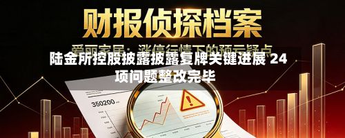 陆金所控股披露披露复牌关键进展 24项问题整改完毕