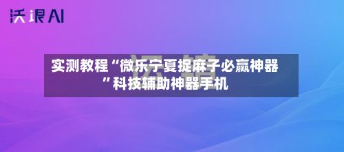 实测教程“微乐宁夏捉麻子必赢神器	”科技辅助神器手机-第2张图片