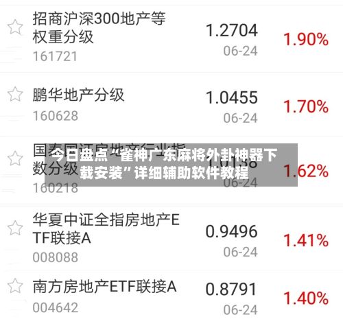 今日盘点“雀神广东麻将外卦神器下载安装	”详细辅助软件教程-第3张图片