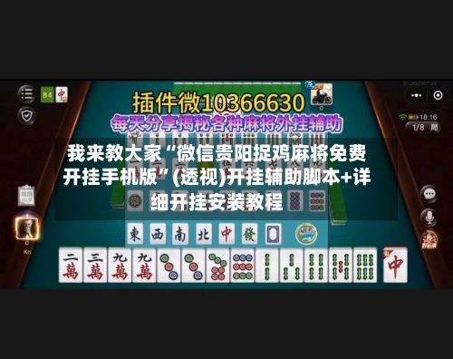我来教大家“微信贵阳捉鸡麻将免费开挂手机版”(透视)开挂辅助脚本+详细开挂安装教程-第2张图片