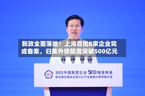 新政全面落地！上海首批8家企业完成备案，归集外债额度突破500亿元-第2张图片