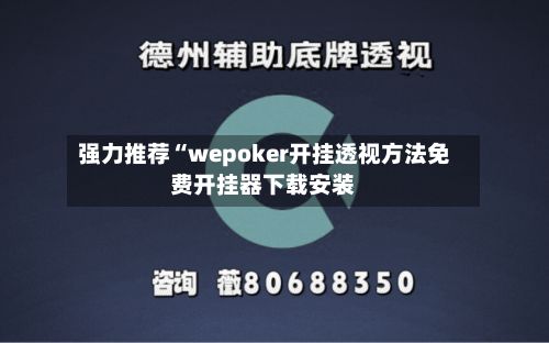 强力推荐“wepoker开挂透视方法免费开挂器下载安装-第2张图片