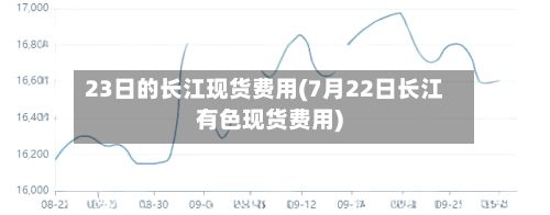 23日的长江现货费用(7月22日长江有色现货费用)-第3张图片