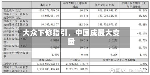 大众下修指引，中国成最大变量-第2张图片