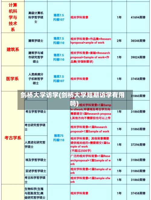 剑桥大学访学(剑桥大学短期访学有用吗)