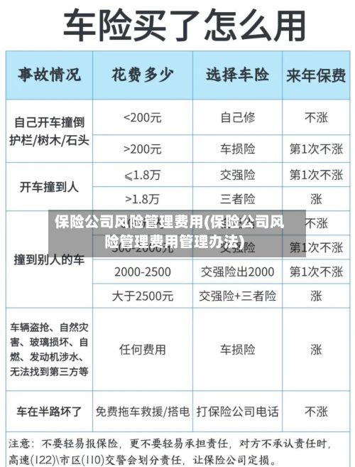 保险公司风险管理费用(保险公司风险管理费用管理办法)