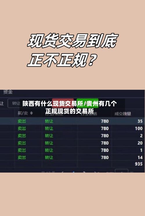 陕西有什么现货交易所/贵州有几个正规现货的交易所