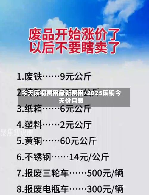 今天废铜费用最新费用/2025废铜今天价目表-第2张图片