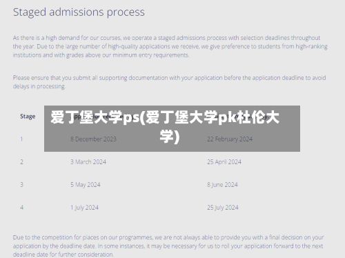 爱丁堡大学ps(爱丁堡大学pk杜伦大学)