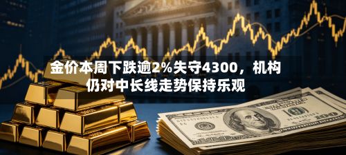 金价本周下跌逾2%失守4300，机构仍对中长线走势保持乐观