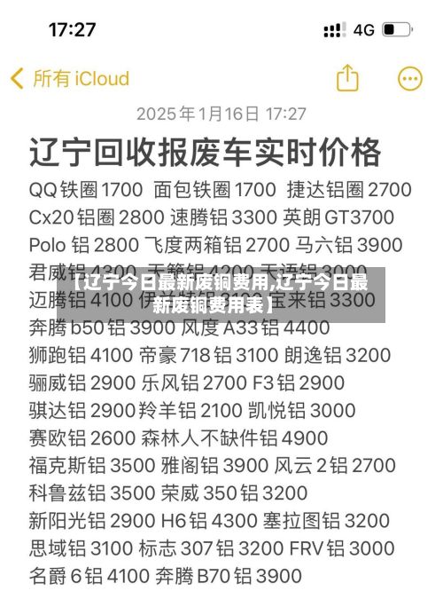 【辽宁今日最新废铜费用,辽宁今日最新废铜费用表】