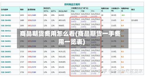 商品期货费用怎么看(商品期货一手费用一览表)-第3张图片